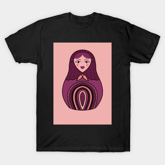 All the Pink Russian Doll T-Shirt by Slepowronski